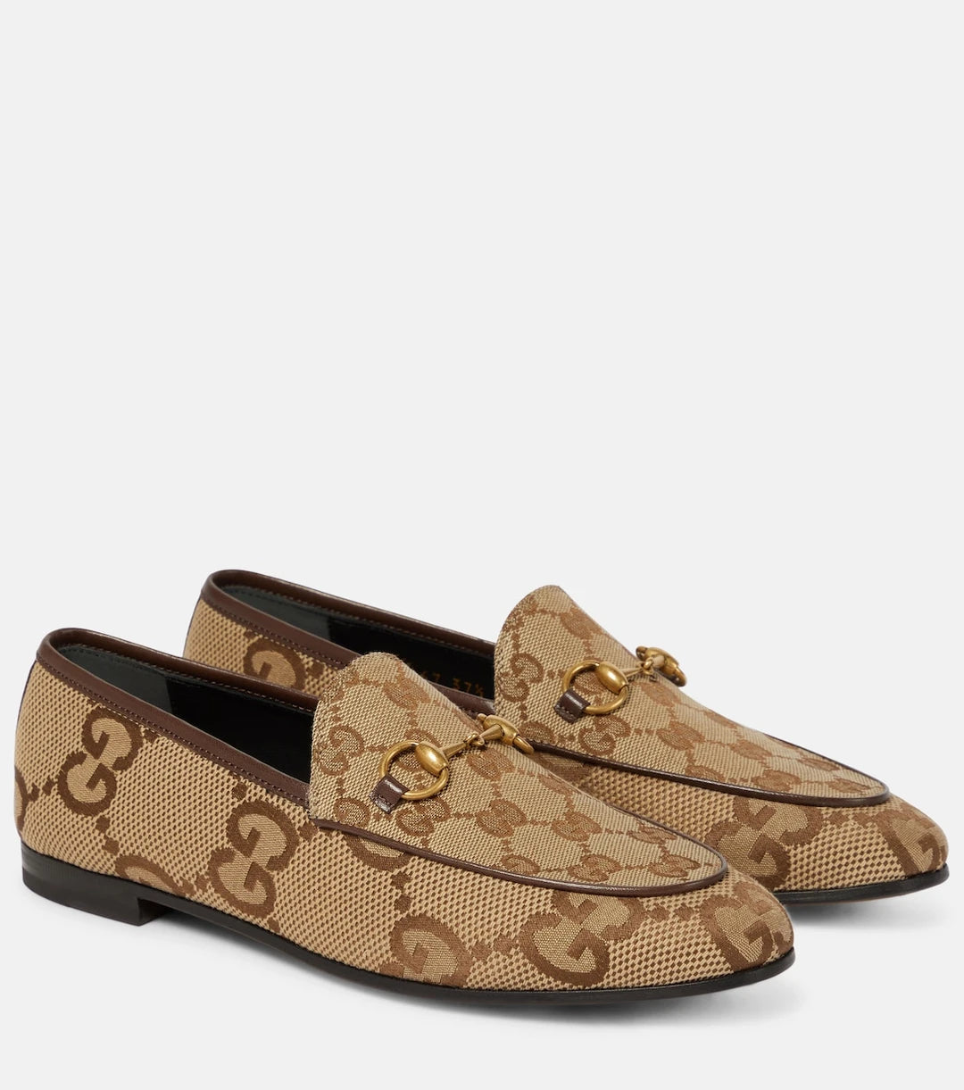 Gucci Maxi GG Jordaan Moccasins – Beige Supreme Canvas