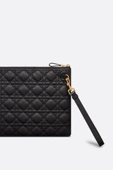 Dior Large Caro Daily Pouch - Black