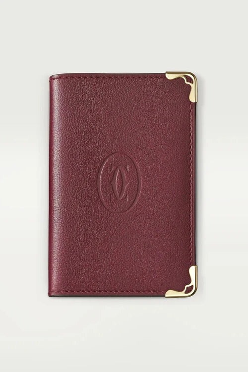 Must de Cartier 4-Credit Card Holder â€“ Burgundy Calfskin