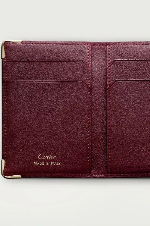 Must de Cartier 4-Credit Card Holder â€“ Burgundy Calfskin