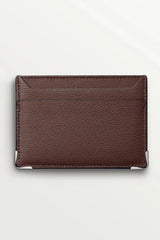 Must De Cartier Chocolate calfskin double card holder