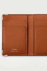 Must de Cartier Four-Credit Card Holder – Cubano Smooth & Grained Calfskin, Palladium Finish