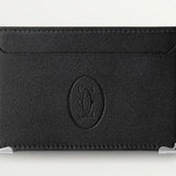 Must de Cartier Simple Card Holder – Black Calfskin, Stainless Steel Finish