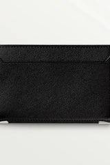 Must de Cartier Simple Card Holder – Black Calfskin, Stainless Steel Finish