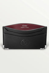 Must de Cartier Double Card Holder – Black Calfskin