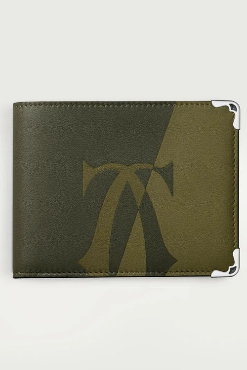 Must De Cartier Six-Credit Card Wallet – XL Logo Khaki & Light Khaki