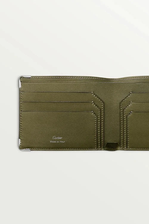 Must De Cartier Six-Credit Card Wallet â€“ XL Logo Khaki & Light Khaki