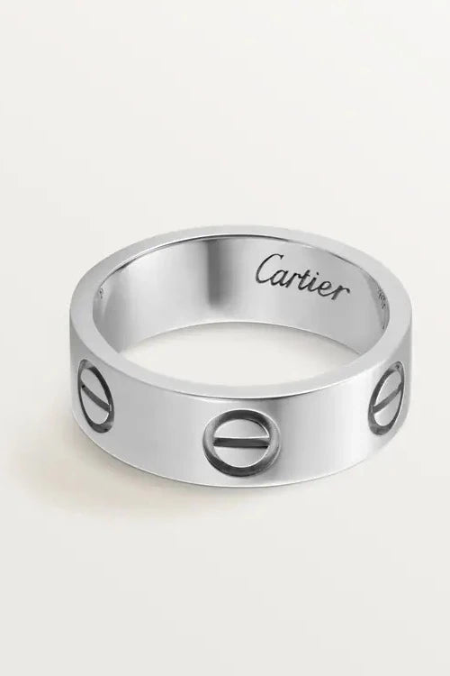 Cartier LOVE Ring – 18K White Gold, Iconic Screw Motif