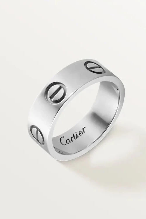 Cartier LOVE Ring – 18K White Gold, Iconic Screw Motif