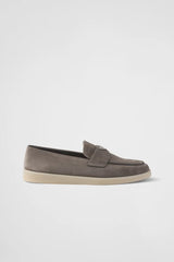 Prada Suede Loafers – Gravel Gray