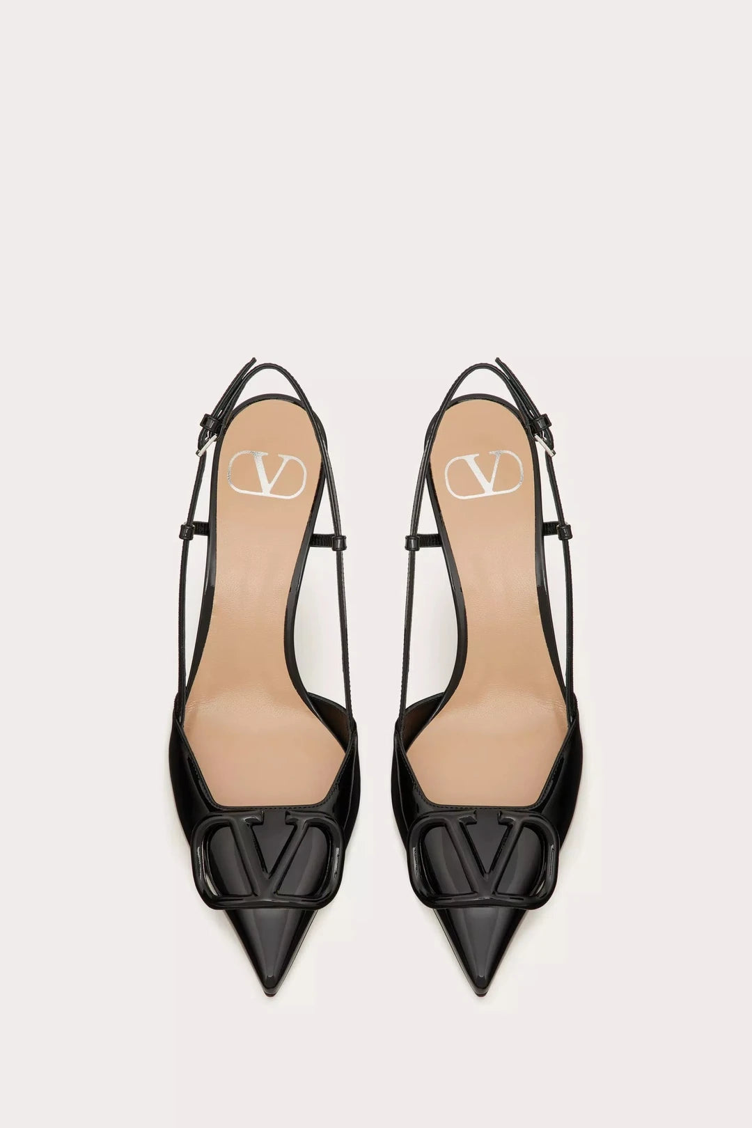 Valentino Garavani VLOGO Signature Patent Leather Slingback Pump