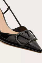 Valentino Garavani VLOGO Signature Patent Leather Slingback Pump