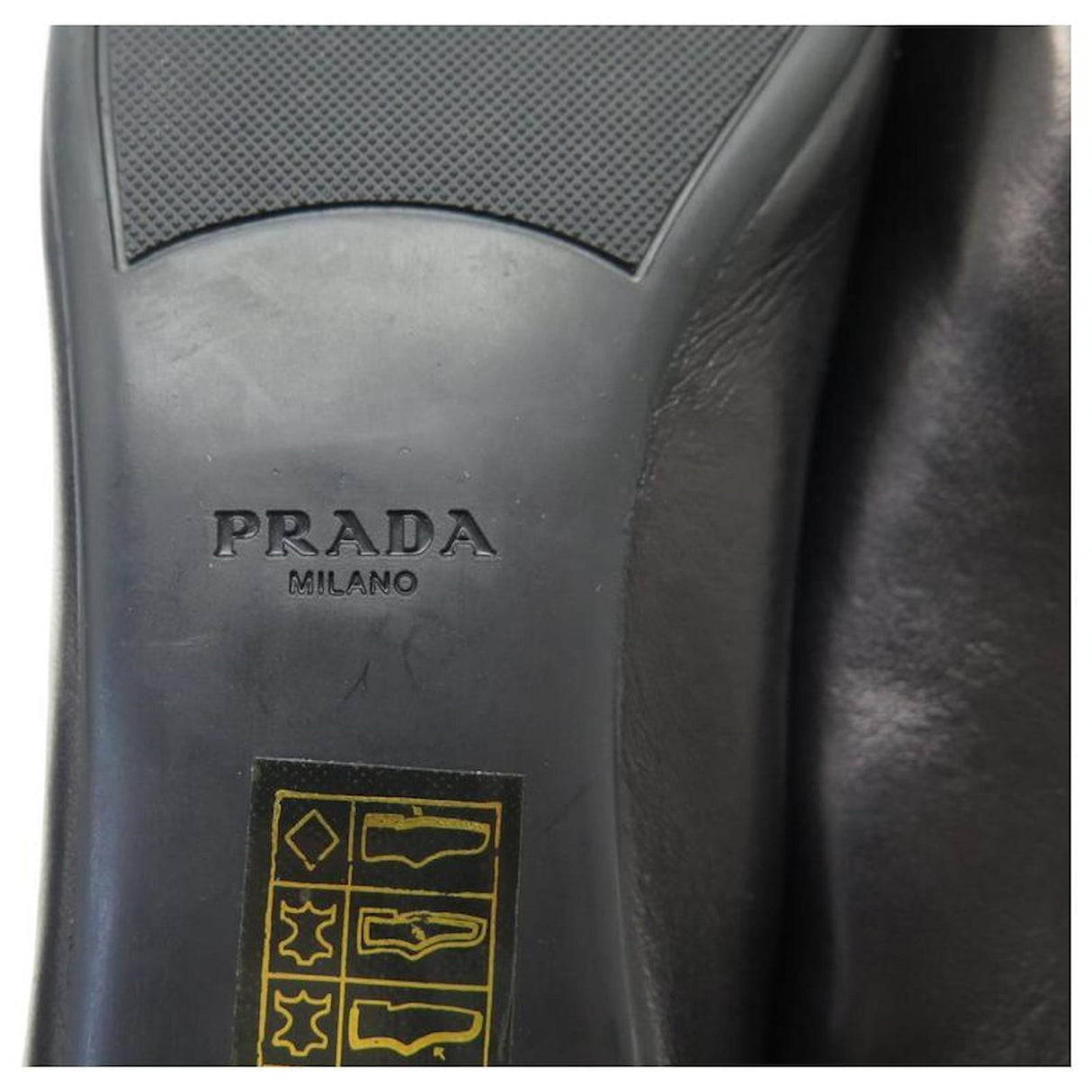 NEW PRADA LOGO AND BOW BALLERINA SHOES 36 BLACK LEATHER SHOES