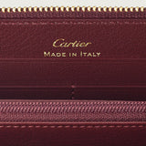 Must de Cartier Zipped International Wallet â€“ Burgundy Calfskin, Golden Finish