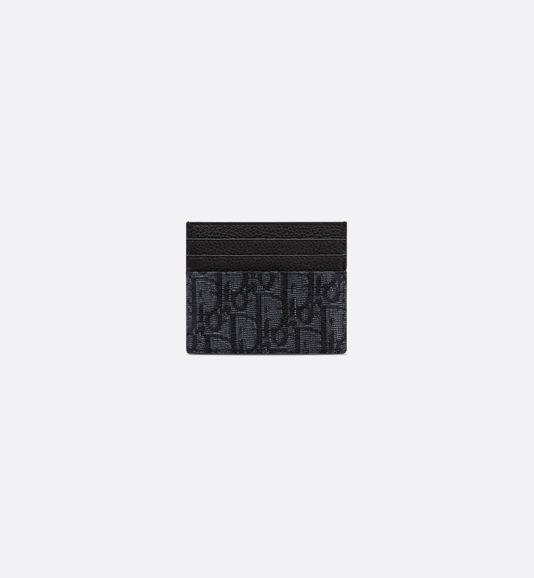 Dior Card Holder â€“ Black Dior Oblique Jacquard & Grained Calfskin