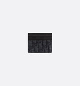 Dior Card Holder â€“ Black Dior Oblique Jacquard & Grained Calfskin