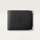 Must De Cartier 6-Credit Card Compact Wallet – Black