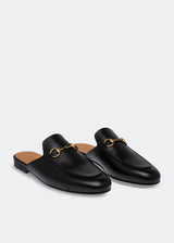 Gucci Princetown Leather Slipper – Black, Gold-Tone Horsebit