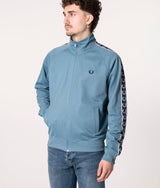 Fred Perry Contrast Tape Track jacket For Men - Baby Blue