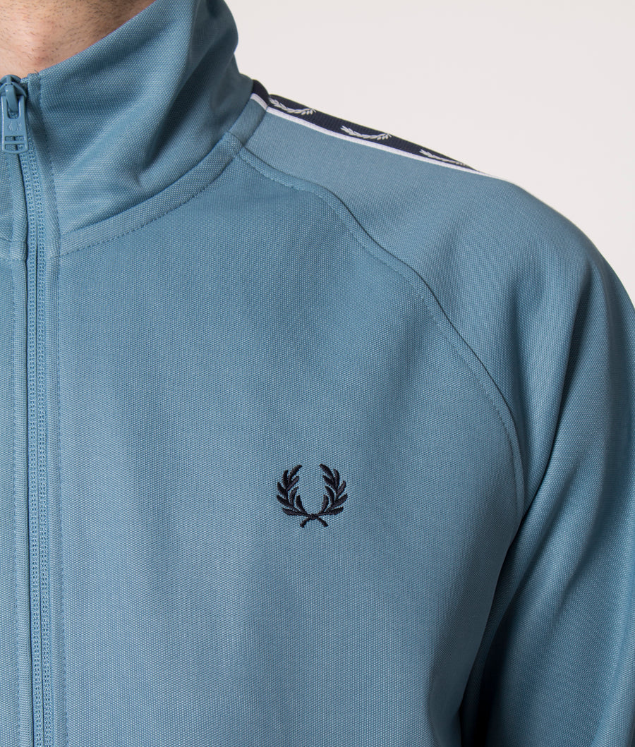 Fred Perry Contrast Tape Track jacket For Men - Baby Blue