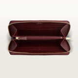 Must de Cartier Zipped International Wallet â€“ Burgundy Calfskin, Golden Finish