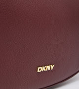 DKNY BLEEKER Logo Detail Shoulder Bag - Burgundy