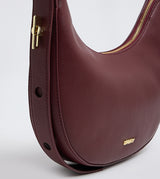 DKNY BLEEKER Logo Detail Shoulder Bag - Burgundy