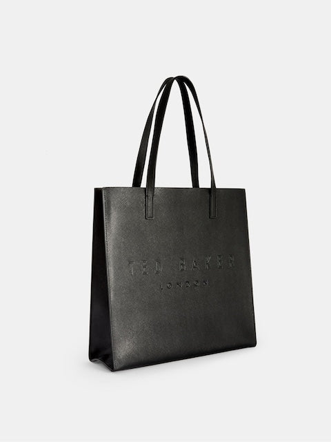 Ted Baker Black Soocon Crosshatch Large Icon Bag