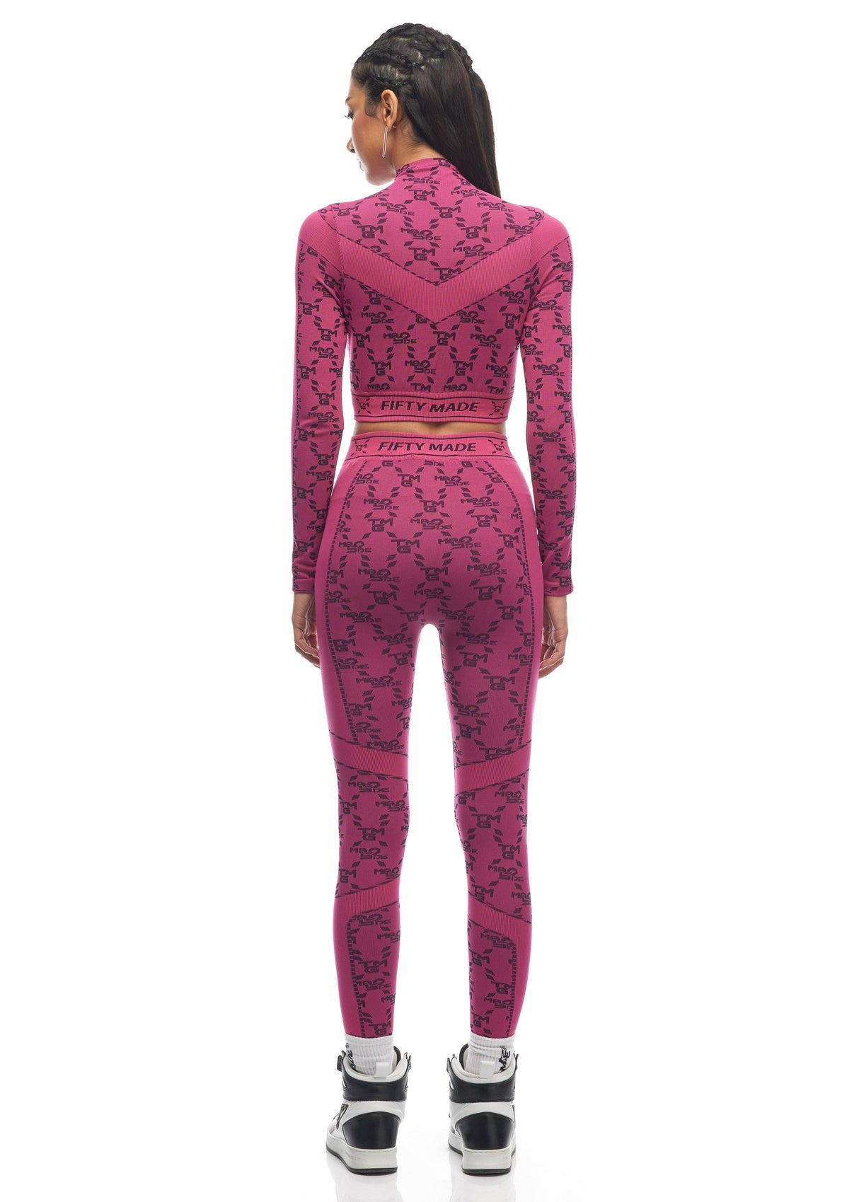 Bio-based Monogram Seamless Top Fuchsia