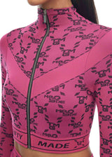 Bio-based Monogram Seamless Top Fuchsia