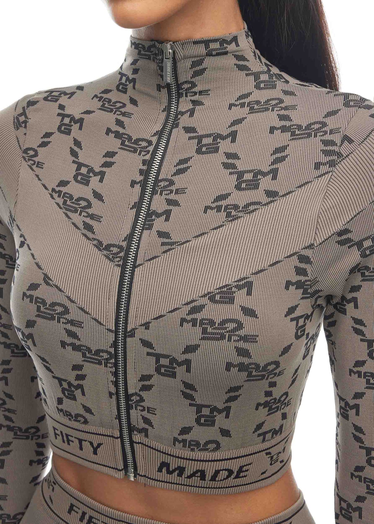 Bio-based Monogram Seamless Top Beige