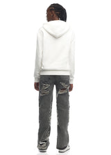 Oversized Band Cotton Hoodie Off-white