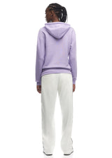 Oversized Band Cotton Hoodie Lilac