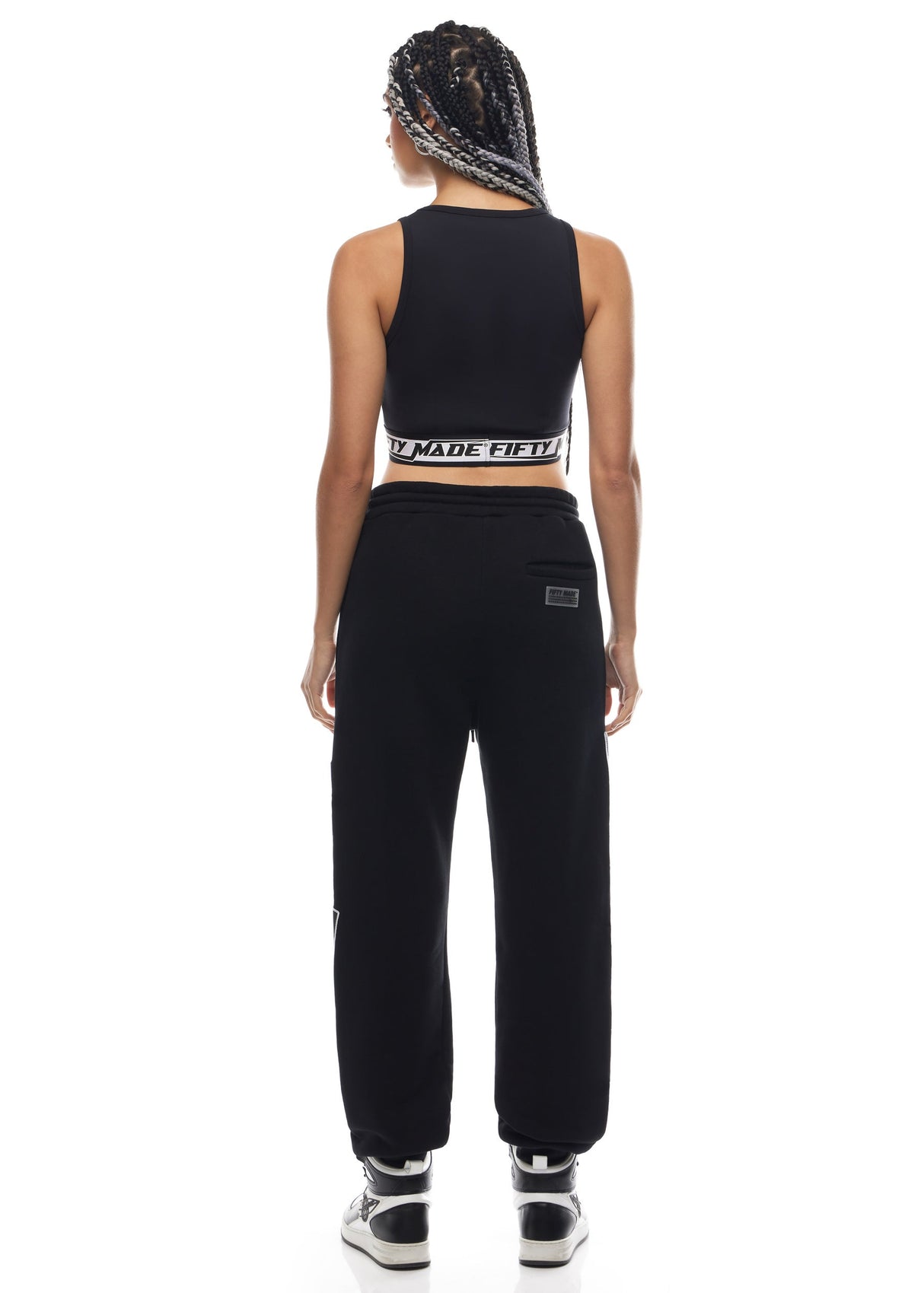 Embroidered Logo Joggers Black