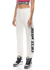 Embroidered Logo Joggers Off-white