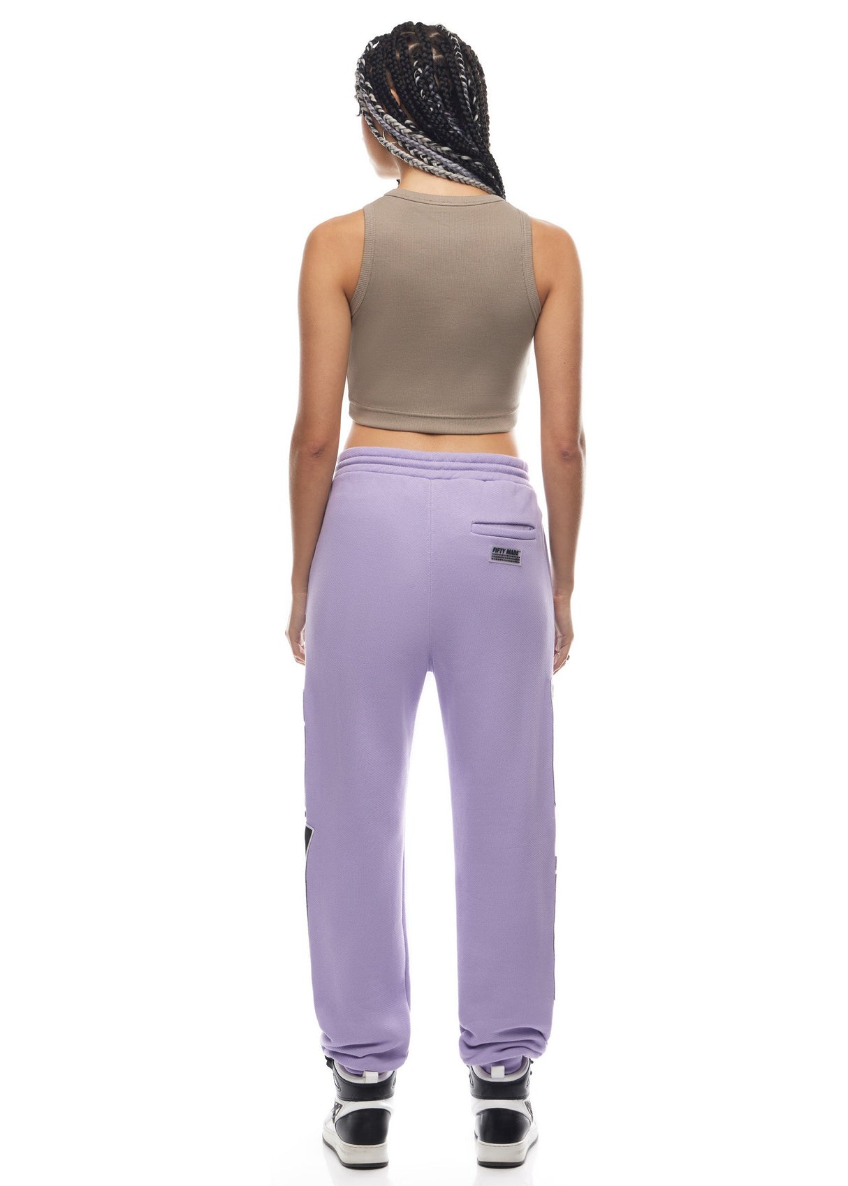 Embroidered Logo Joggers Lilac