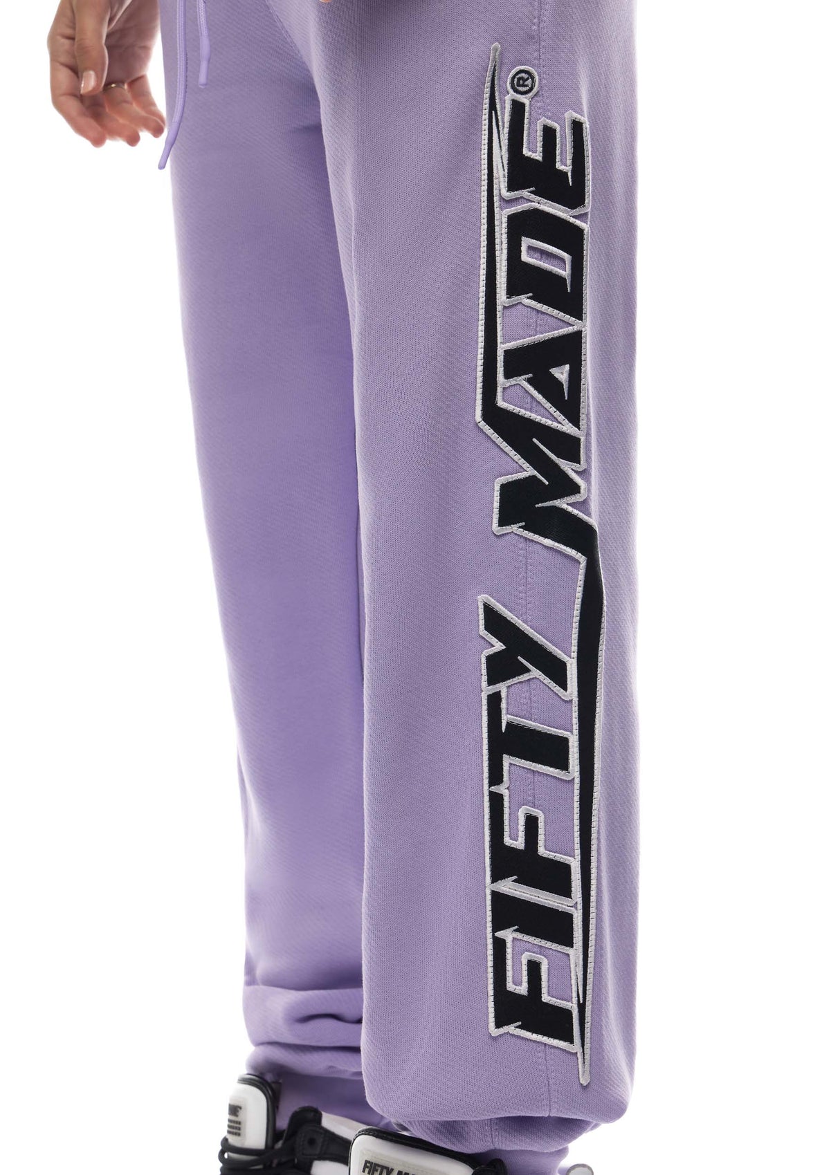 Embroidered Logo Joggers Lilac