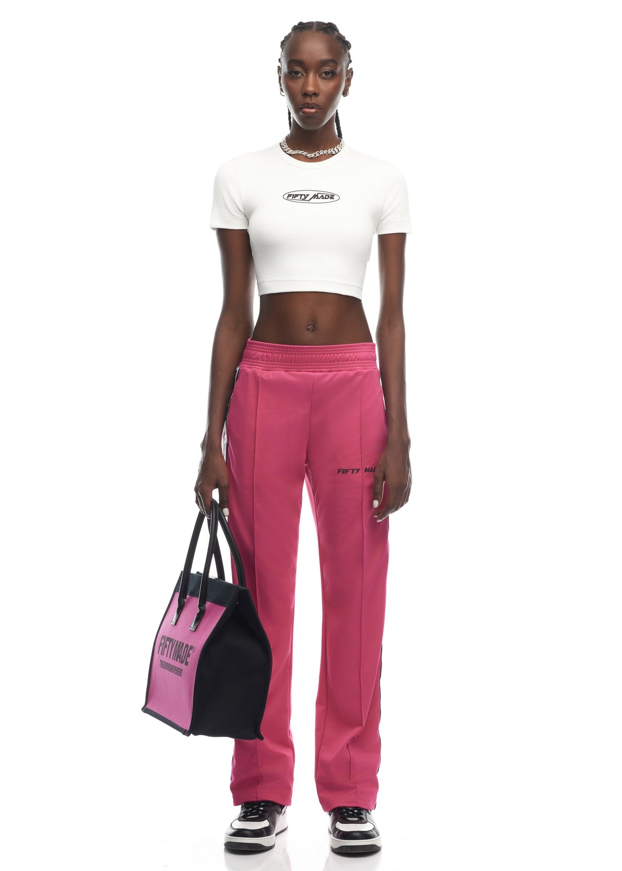 Band Track Pants Fuchsia