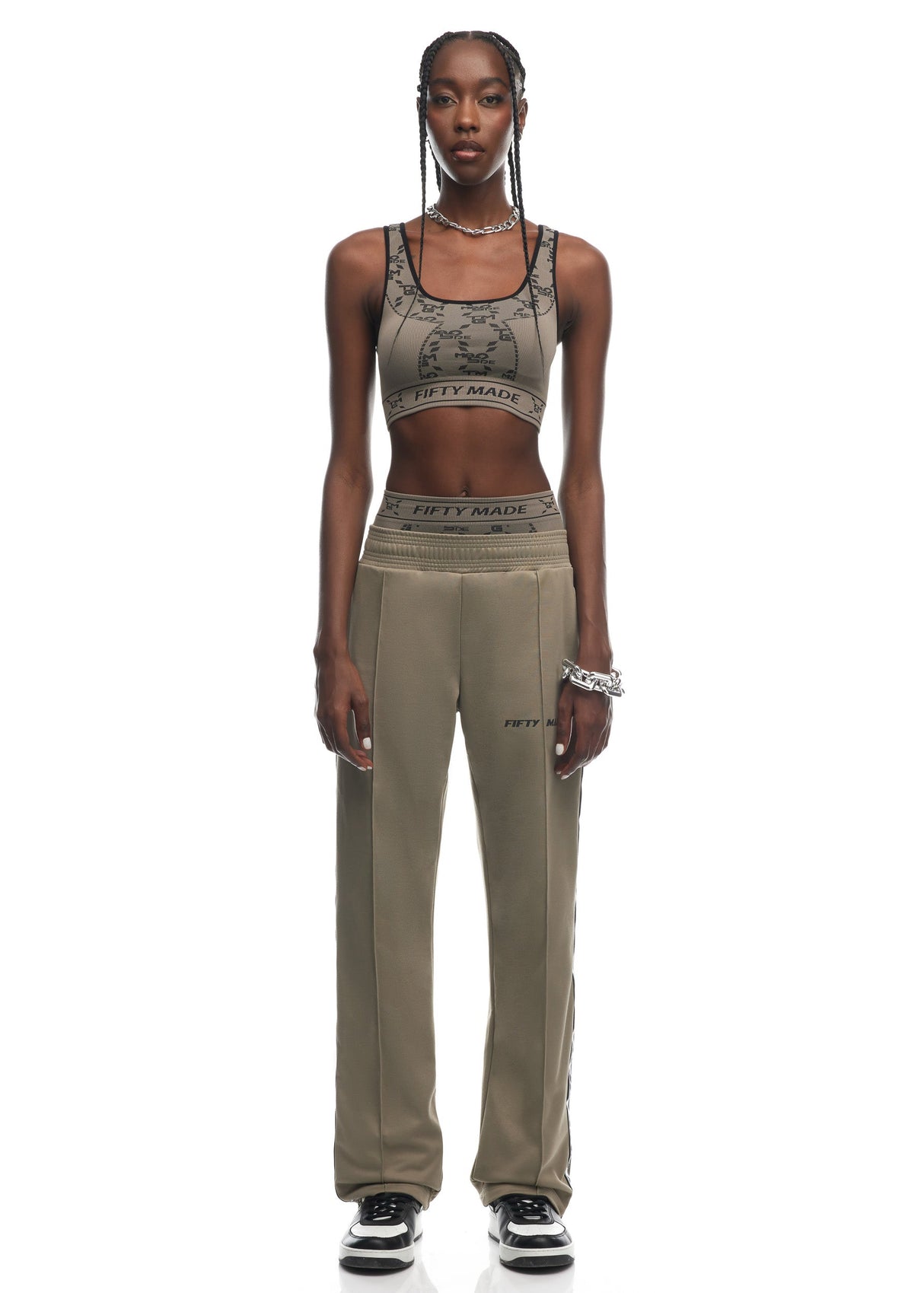 Band Track Pants Beige