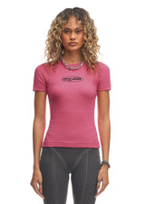 Fitted Rib T-Shirt Fuchsia