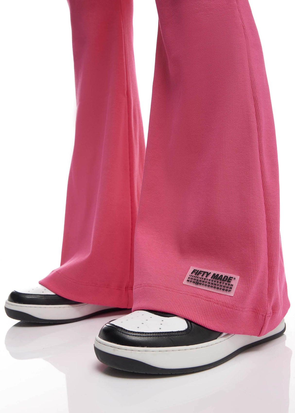 Flared Rib Pants Fuchsia