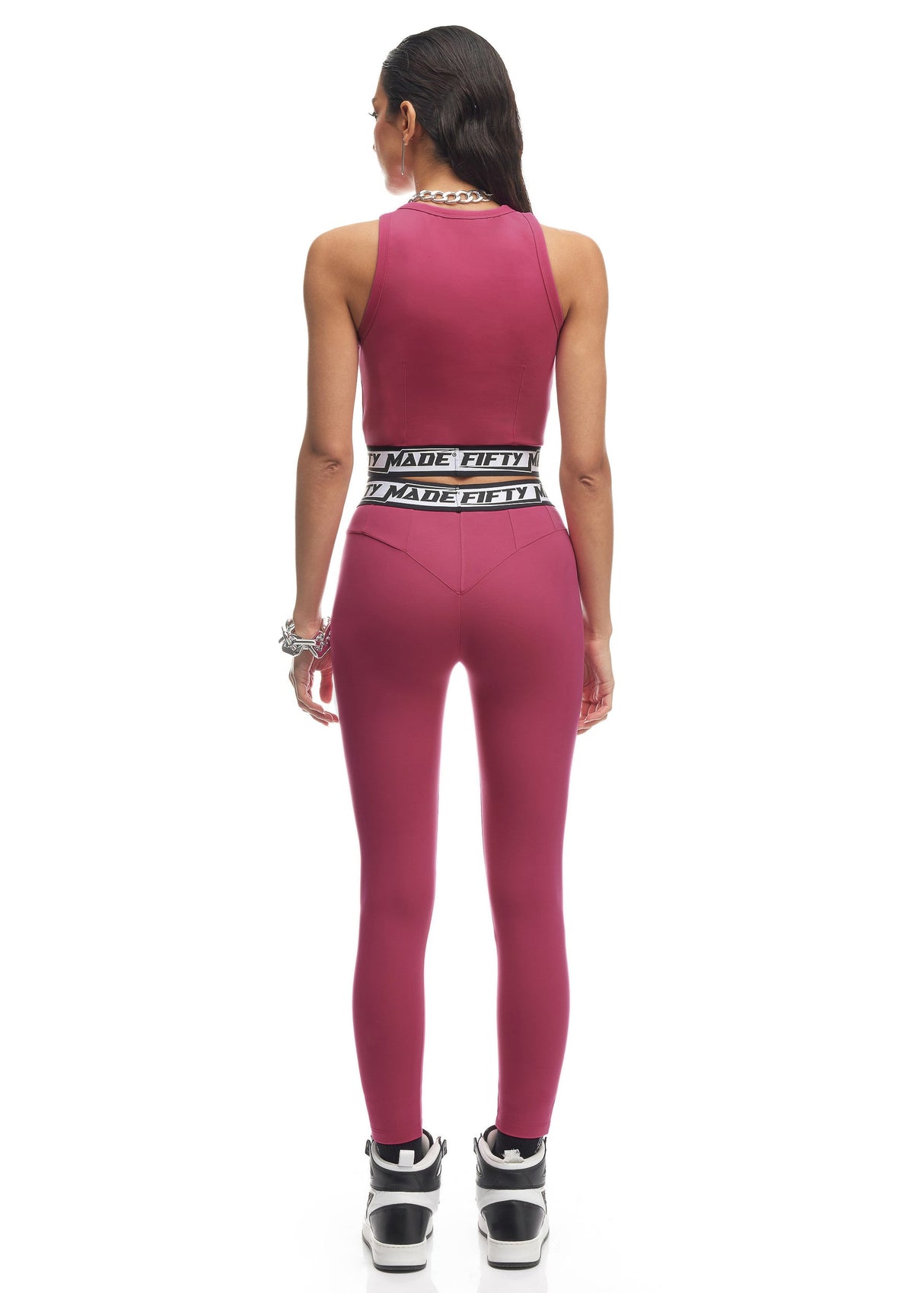 Band Lycra Leggings Fuchsia