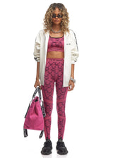 Bio-based Monogram Seamless Leggings Fuchsia