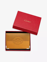 Must de Cartier Leather Card Holder – Perforated Leather, Palladium-Finish Corners