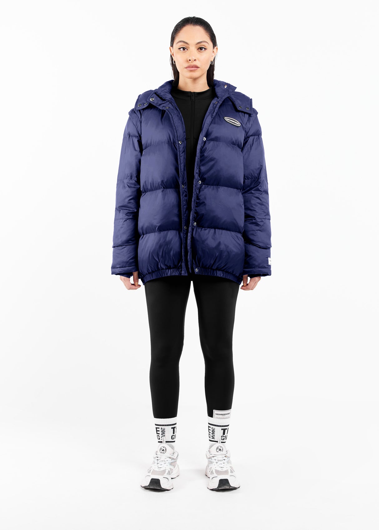 2-in-1 Short PUFFA Gilet & Jacket Navy Unisex