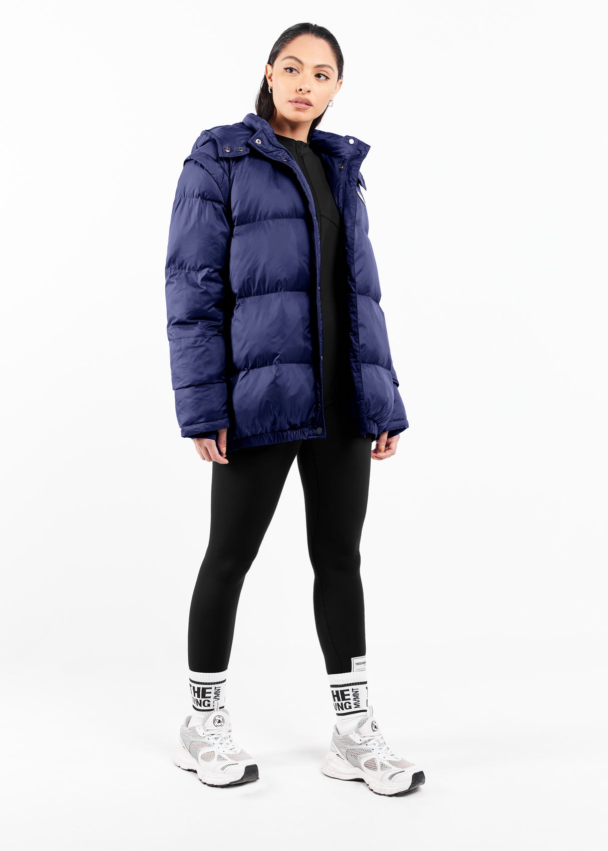 2-in-1 Short PUFFA Gilet & Jacket Navy Unisex