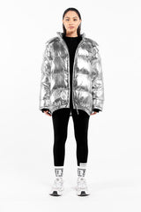 2-in-1 Short PUFFA Gilet & Jacket Silver Unisex