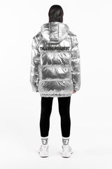 2-in-1 Short PUFFA Gilet & Jacket Silver Unisex