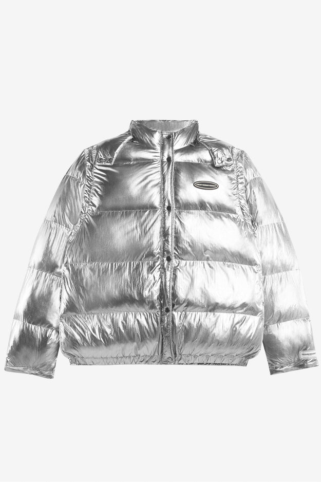 2-in-1 Short PUFFA Gilet & Jacket Silver Unisex