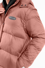 2-in-1 Long PUFFA Gilet & Jacket Dusty Pink Unisex